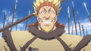 Thorkell smiling maniacally