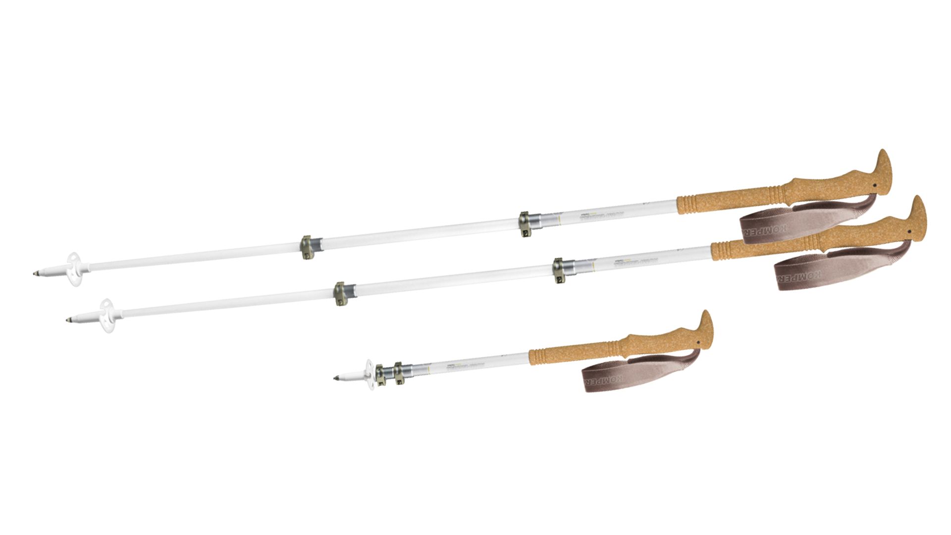 Borea Carbon Pro Walking Poles, product shot and poles in use by hiker Susan Griffin