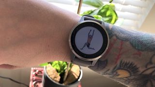 Garmin smartwatch on a wrist