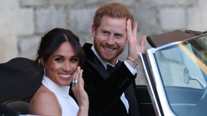 Prince Harry Meghan Markle power coupleDuchess of Sussex and Prince Harry, Duke of Sussex wave as they leave Windsor Castle after their wedding to attend an evening reception at Frogmore House, hosted by the Prince of Wales on May 19, 2018 in Windsor, England.