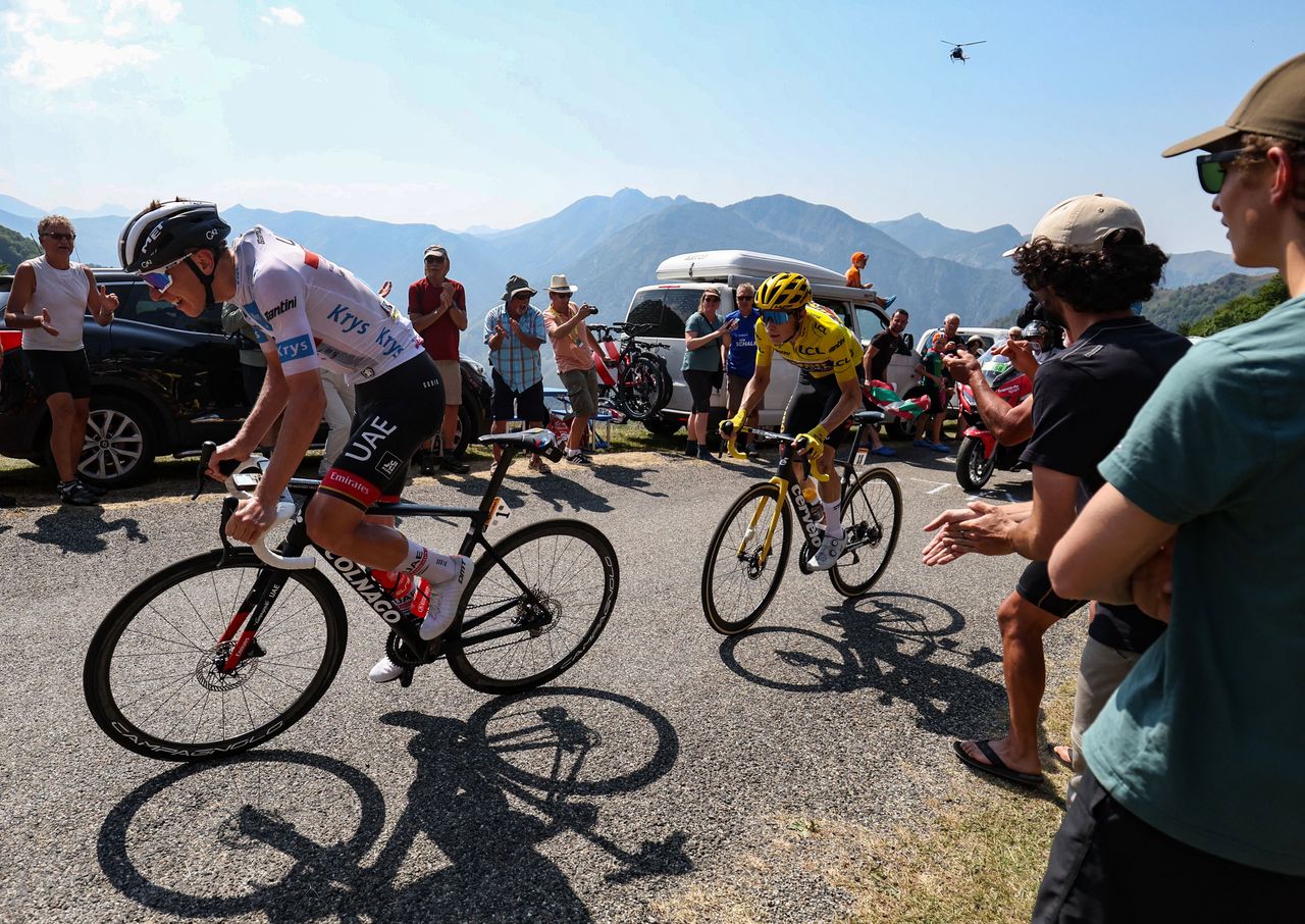 Tadej Pogacar and Jonas Vingegaard at Tour de France 2022