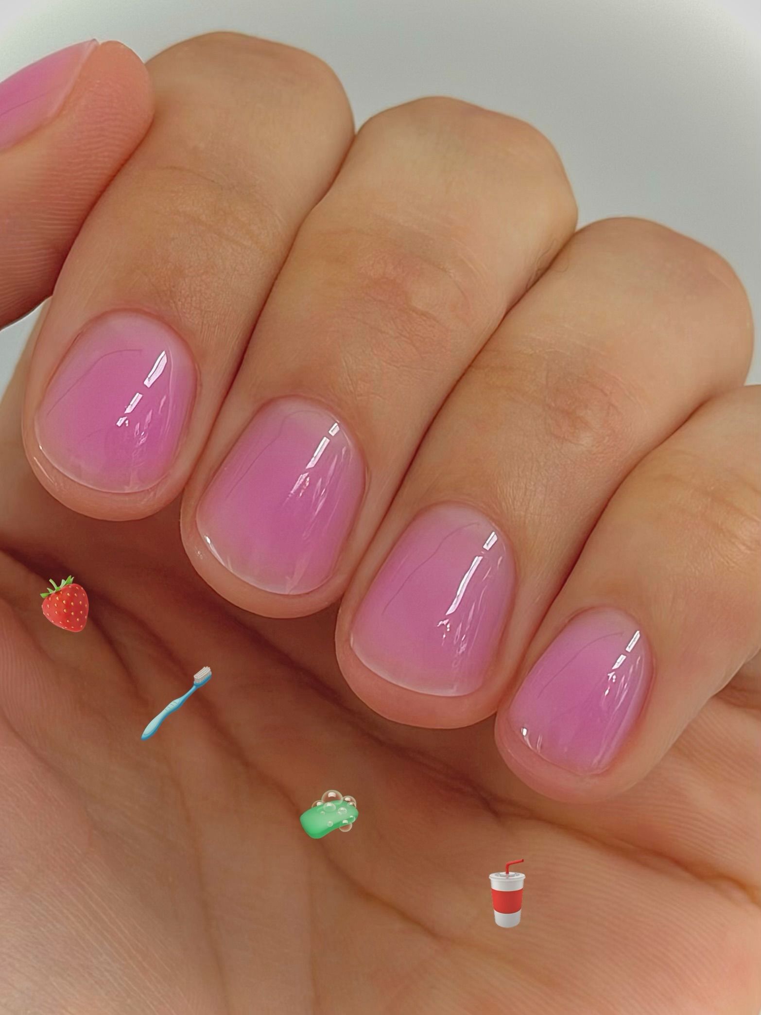Photo of soft pink blush nails
