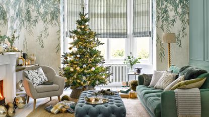 Habitat 6ft Imperial Christmas Tree displayed in living room