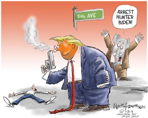 Political Cartoon U.S. Trump Biden 5th Ave