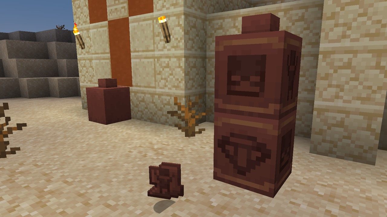 Screenshot of the archeology feature set in Minecraft 1.20.