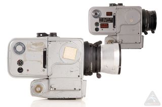 Same camera, different sales: In the background, the Hasselblad Electronic Data Camera (EDC) as photographed by RR Auction; in the foreground, the camera as photographed by WestLicht Gallery.