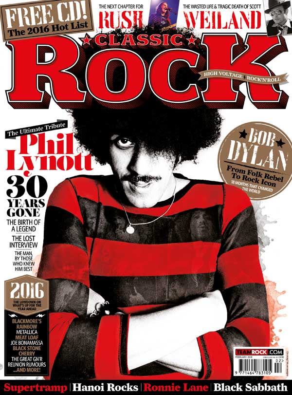 The cover of Classic Rock 219, featuring Phil Lynott