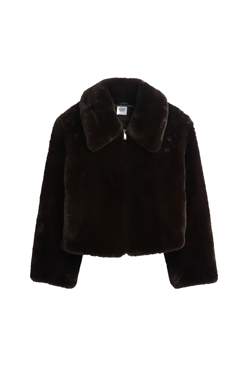 Gap Factory, 100% Recycled Relaxed Faux-Fur Jacket (Was $150)
