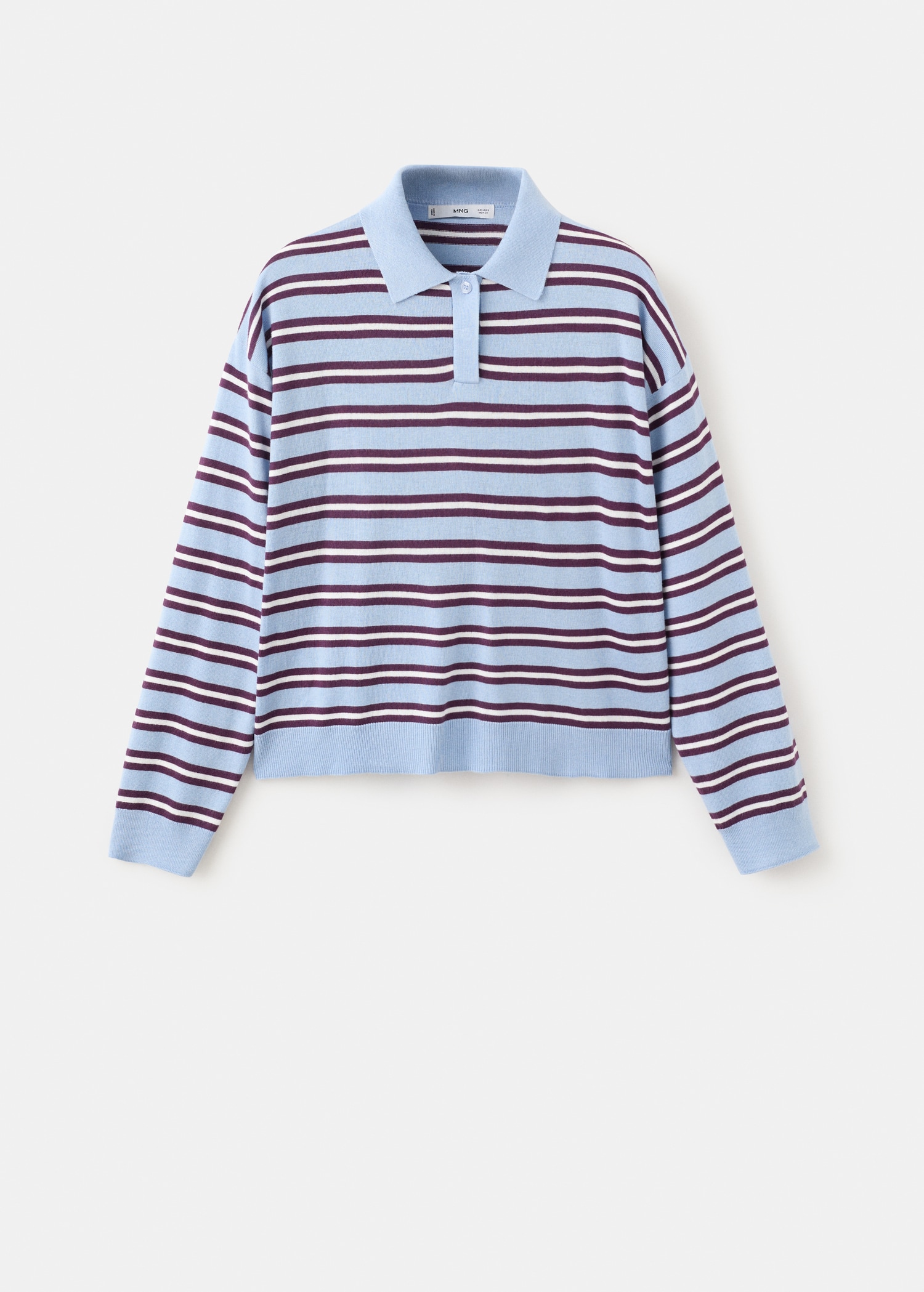 Striped Polo-Neck Sweater - Women | Mango Usa