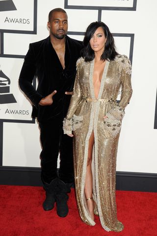 Kayne West and Kim Kardashian