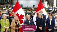 Francois-Philippe Champagne, Canada's finance minister, speaks during a news conference on U.S. tariffs.