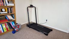 Mobvoi Treadmill Plus being tested by our reviewer