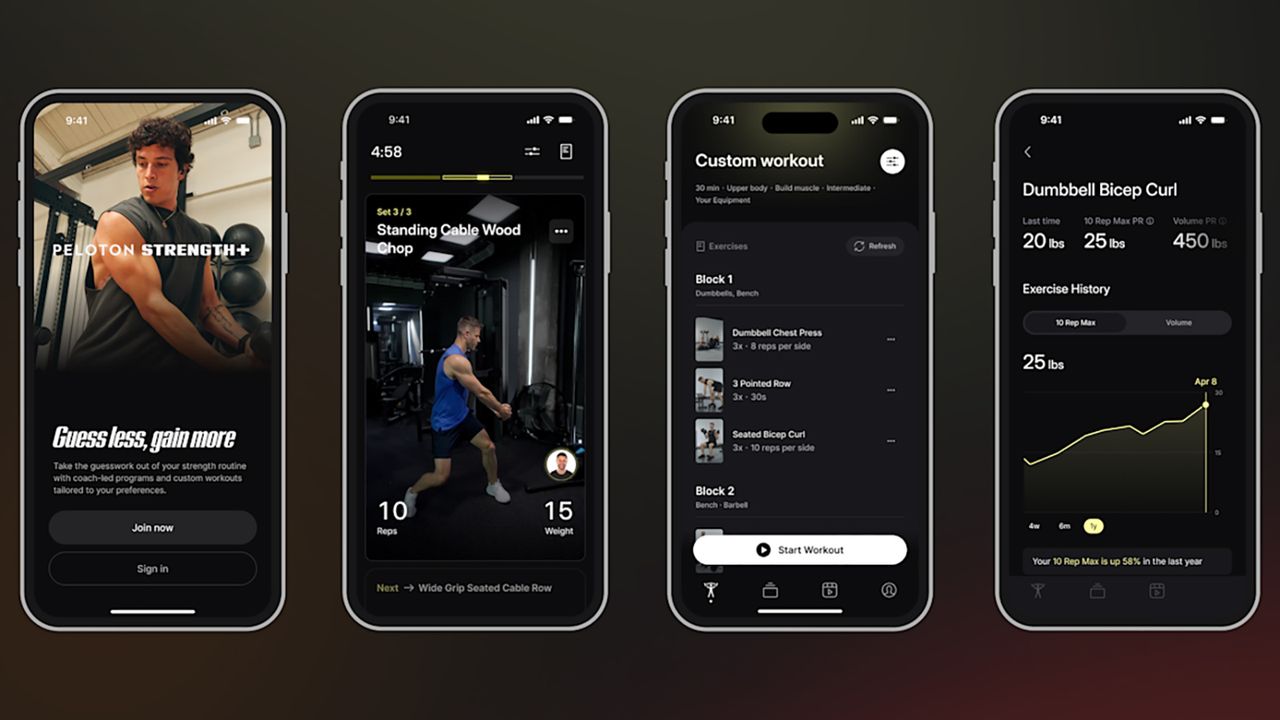 Peloton Strength+ screenshots