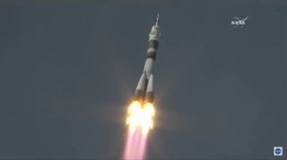 A Russian Soyuz rocket lifts off from Baikonur Cosmodrome, Kazakhstan on June 6, 2018 carrying NASA astronaut Serena Auñón-Chancellor, Russian cosmonaut Sergei Prokopyev and European Space Agency astronaut Alexander Gerst on the Expedition 56 mission to the International Space Station.