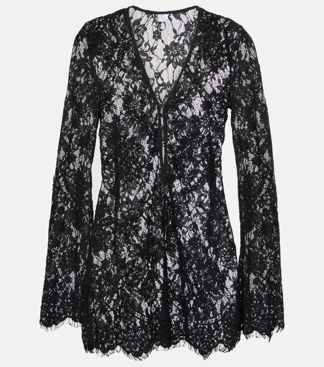 Cotton and Brocade Lace Minidress