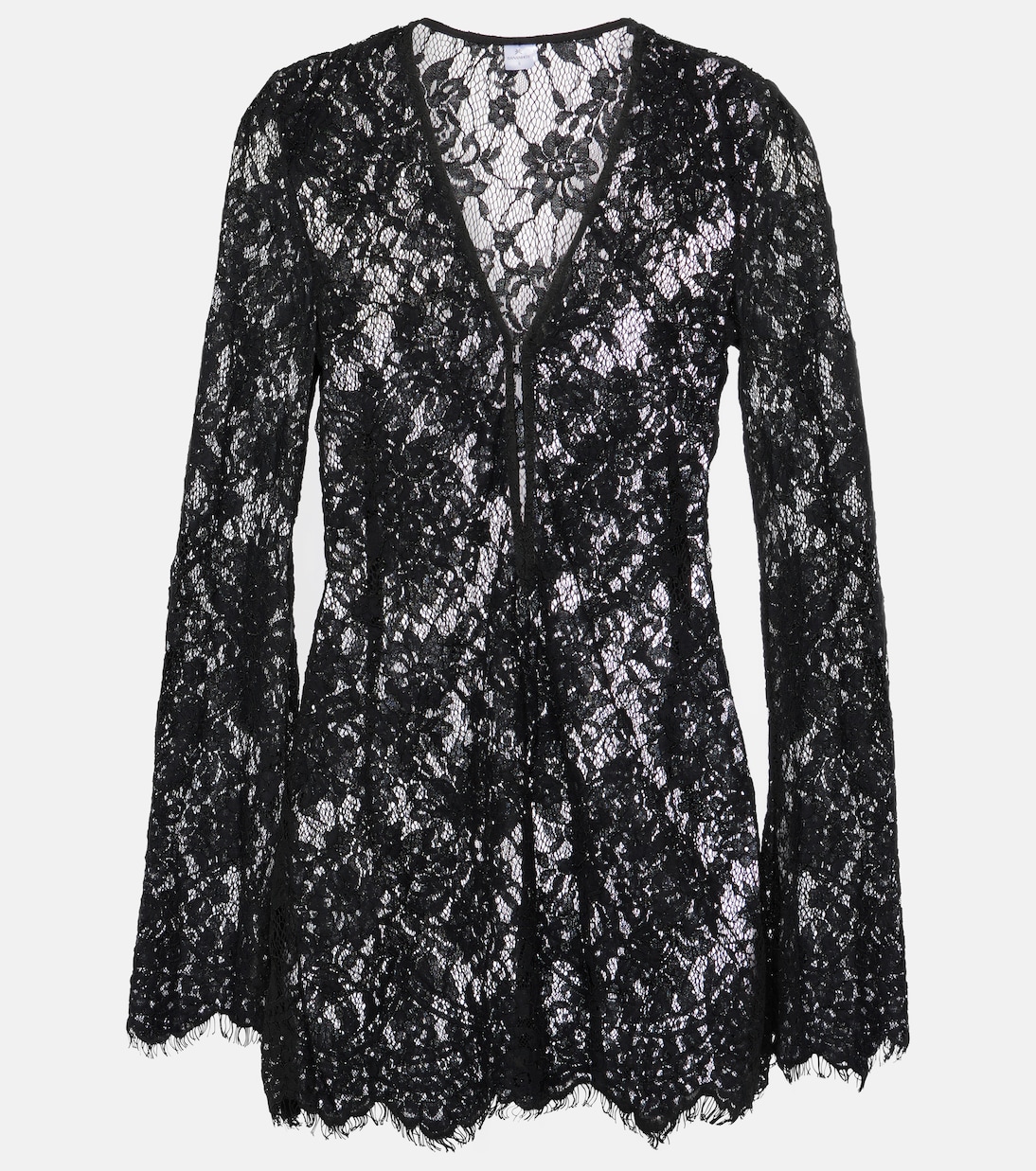 Cotton and Brocade Lace Minidress
