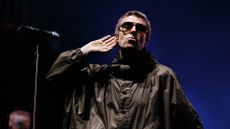 Liam Gallagher on stage during Oasis' 2025 tour