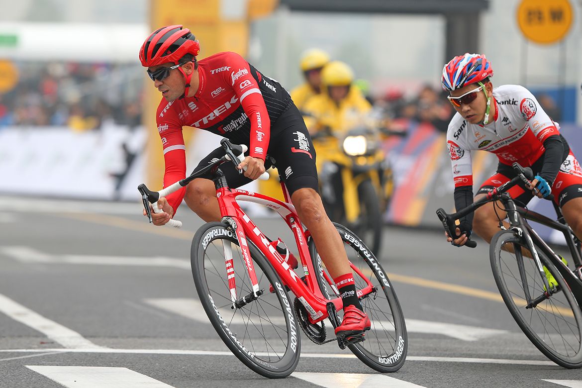 Alberto Contador during the race