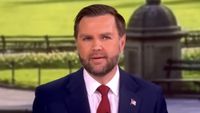 Close-up of J.D. Vance answering Whoopi Goldberg in The View
