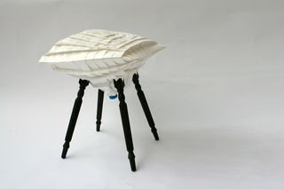 Raw Edges: Pleated Pleat Stool for Mint, presented at LDF 2009