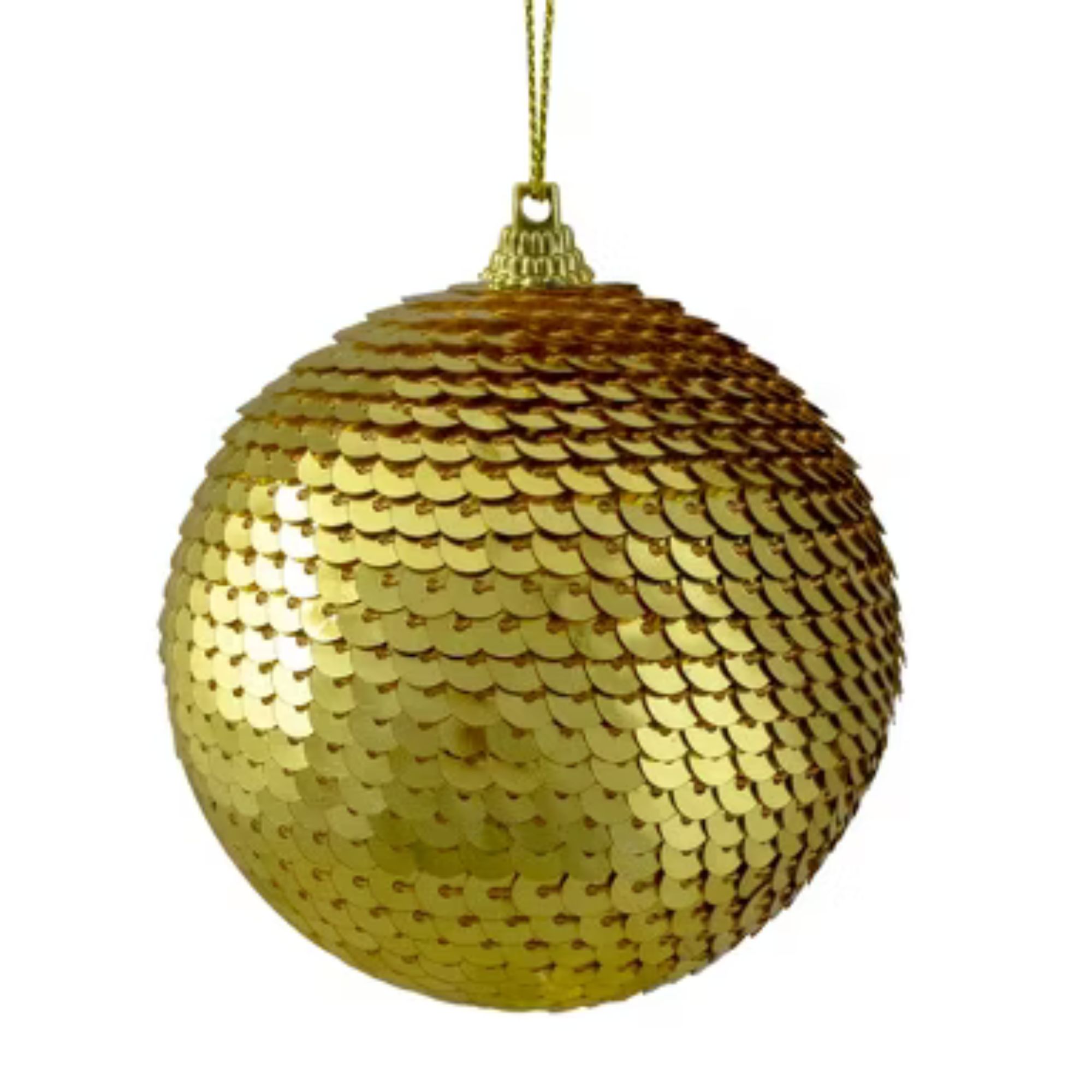 Northlight 3&quot; Gold Sequin Shatterproof Ball Christmas Ornament