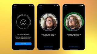 Setting up Face ID on iOS 16