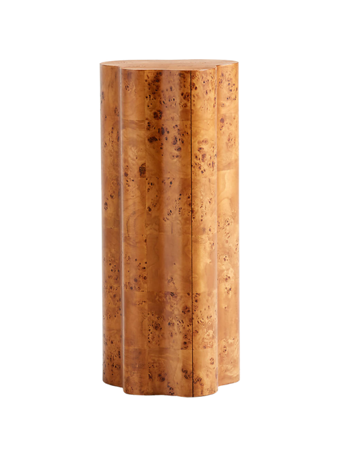 Fleur Tall Burl Wood Drink Table
