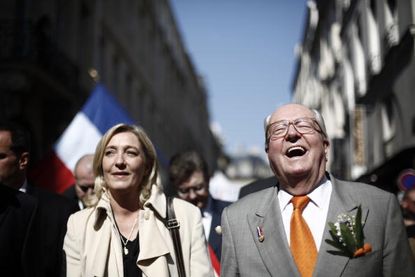 Marine Le Pen and Jean-Marie Le Pen.