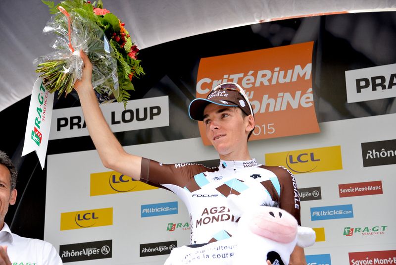 Romain Bardet (Ag2r) celebrates his stage win