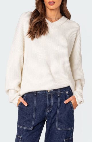 Denny Oversize V-Neck Sweater