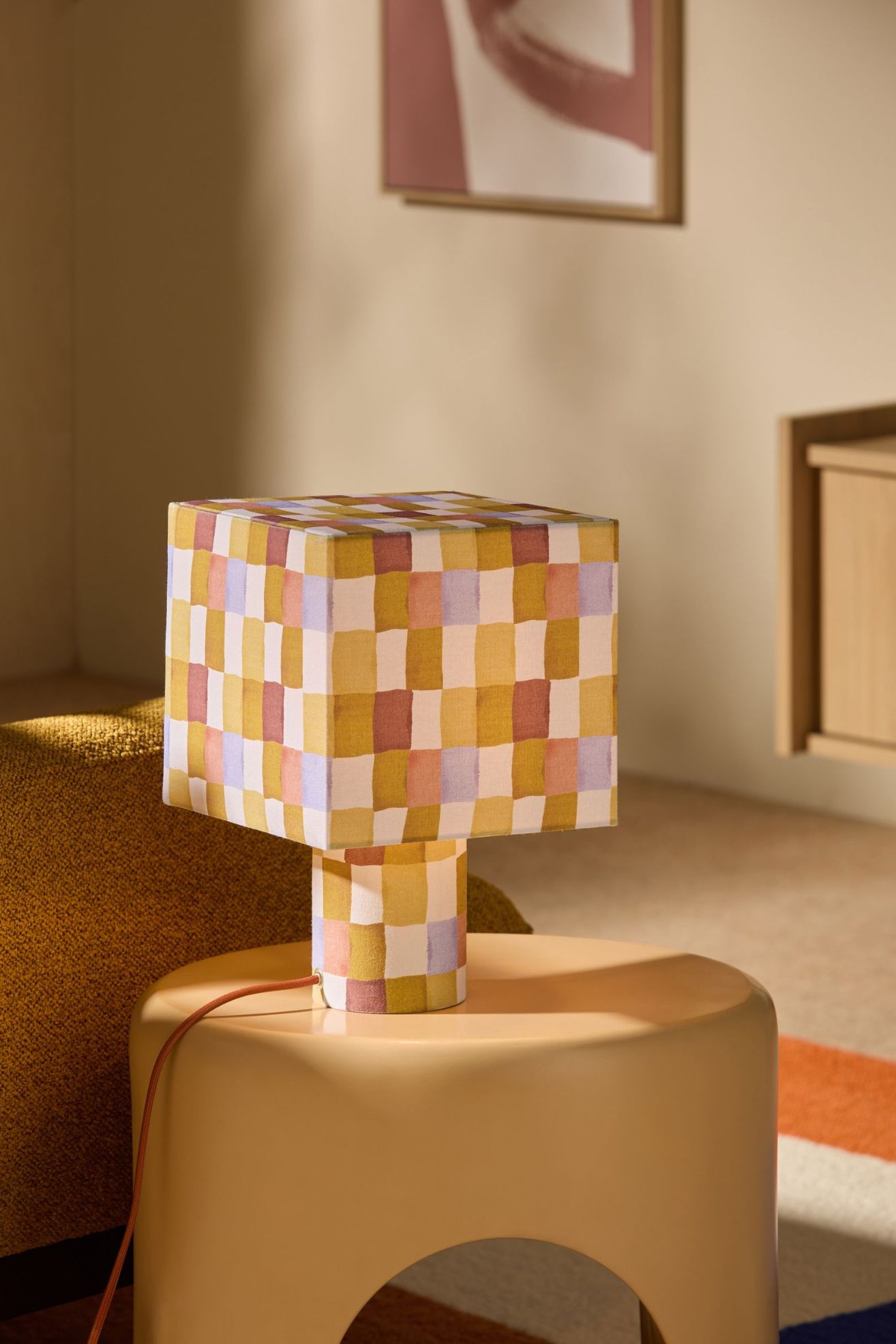 MADE.COM, Tiana Table Lamp in Multi Check