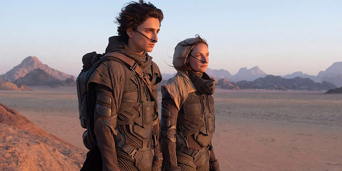 Timothée Chalamet and Rebecca Ferguson in Dune