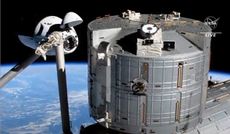 SpaceX's Crew-2 Crew Dragon Endeavour arrives at the International Space Station with four astronauts aboard in a smooth docking on April 24, 2021 one day after launching into orbit. 