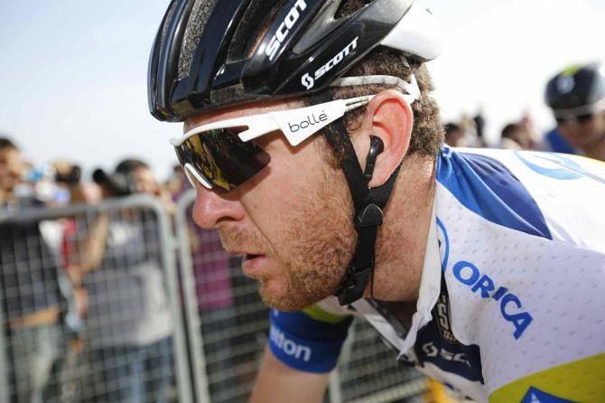 Matt Goss (Orica GreenEdge) finishing the stage at the 2013 Giro d'Italia