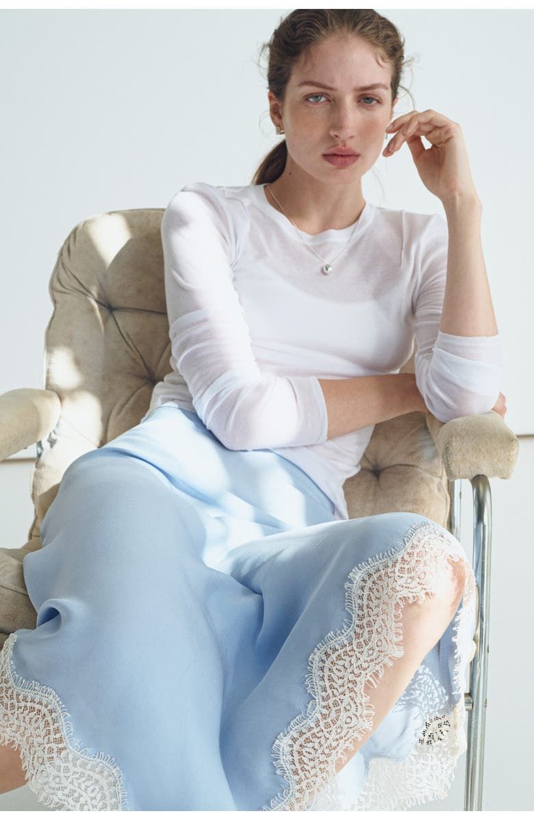 Asymmetric Viscose Skirt