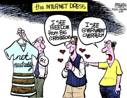
Political cartoon U.S. Net Neutrality Dress