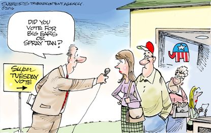 Political Cartoon U.S. GOP Super Tuesday 2016