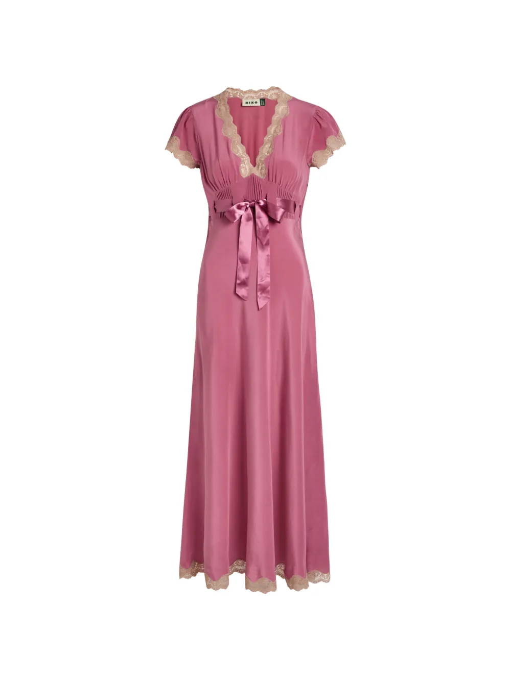 Rixo Marlice Lace Bow-Detail Midi Dress | 6