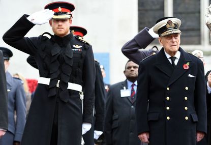 Prince Harry and Prince Philip.