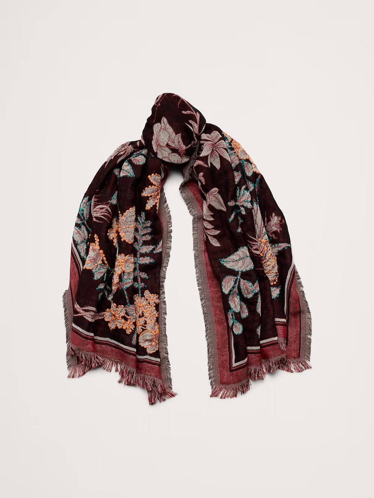 Vismaya, Long Embroidered Scarf