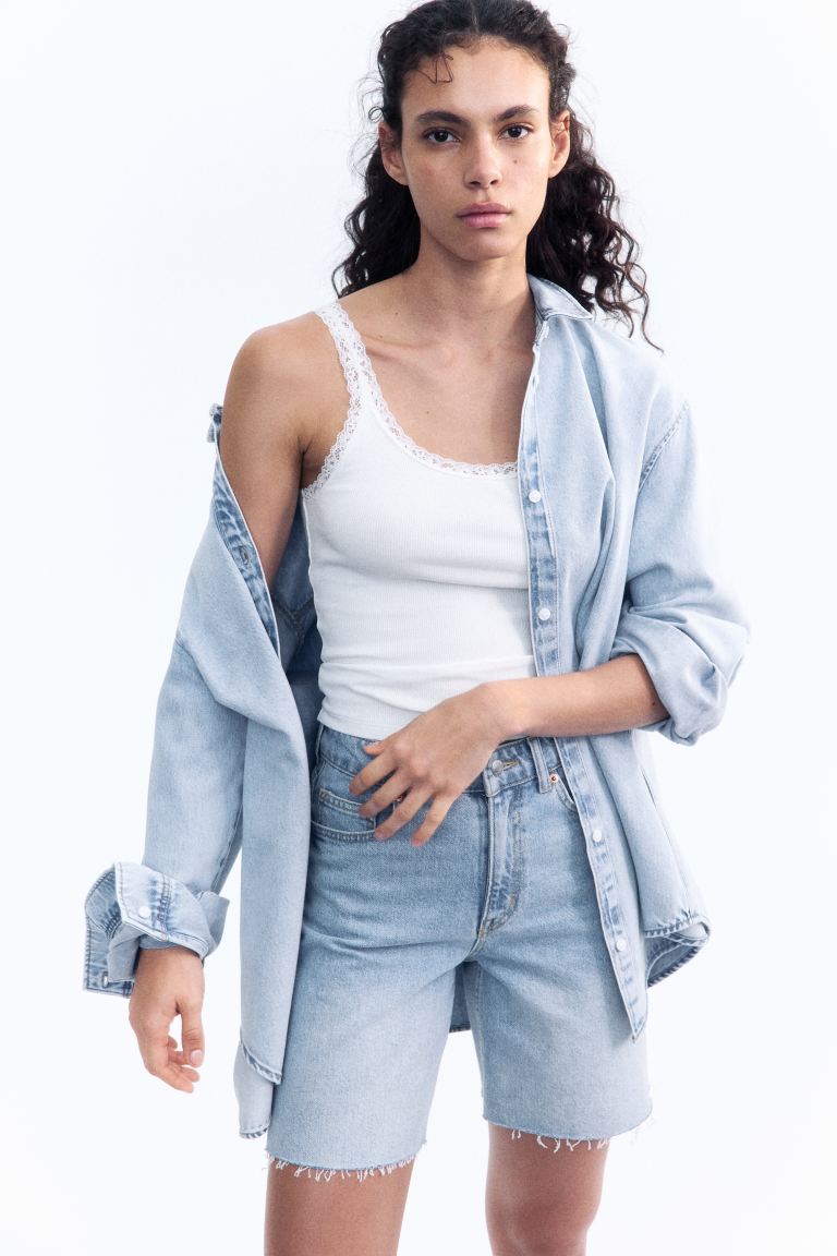 Lace-Trimmed Vest Top