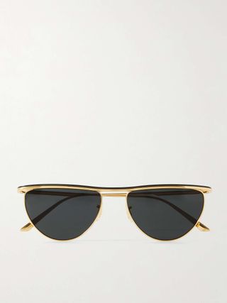 + Khaite 1984c Cat-Eye Gold-Tone Sunglasses