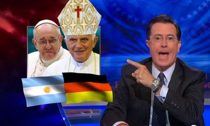 After Germany's World Cup win, Stephen Colbert declares Benedict XVI pope again