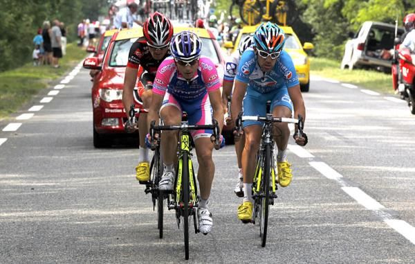 The four remaining members of the day's break included Luis Leon Sanchez (Caisse d'Epargne), Damiano Cunego (Lampre-Farnese Vini), Anthony Charteau (Bbox Bouygues Telecom) and Sandy Casar (Francaise des Jeux).