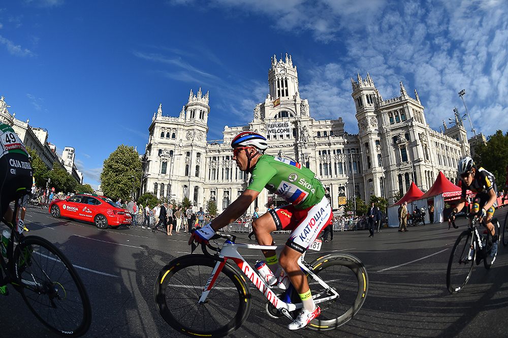 Joaquim Rodriguez in action during the Vuelta's final stage in Madrid.