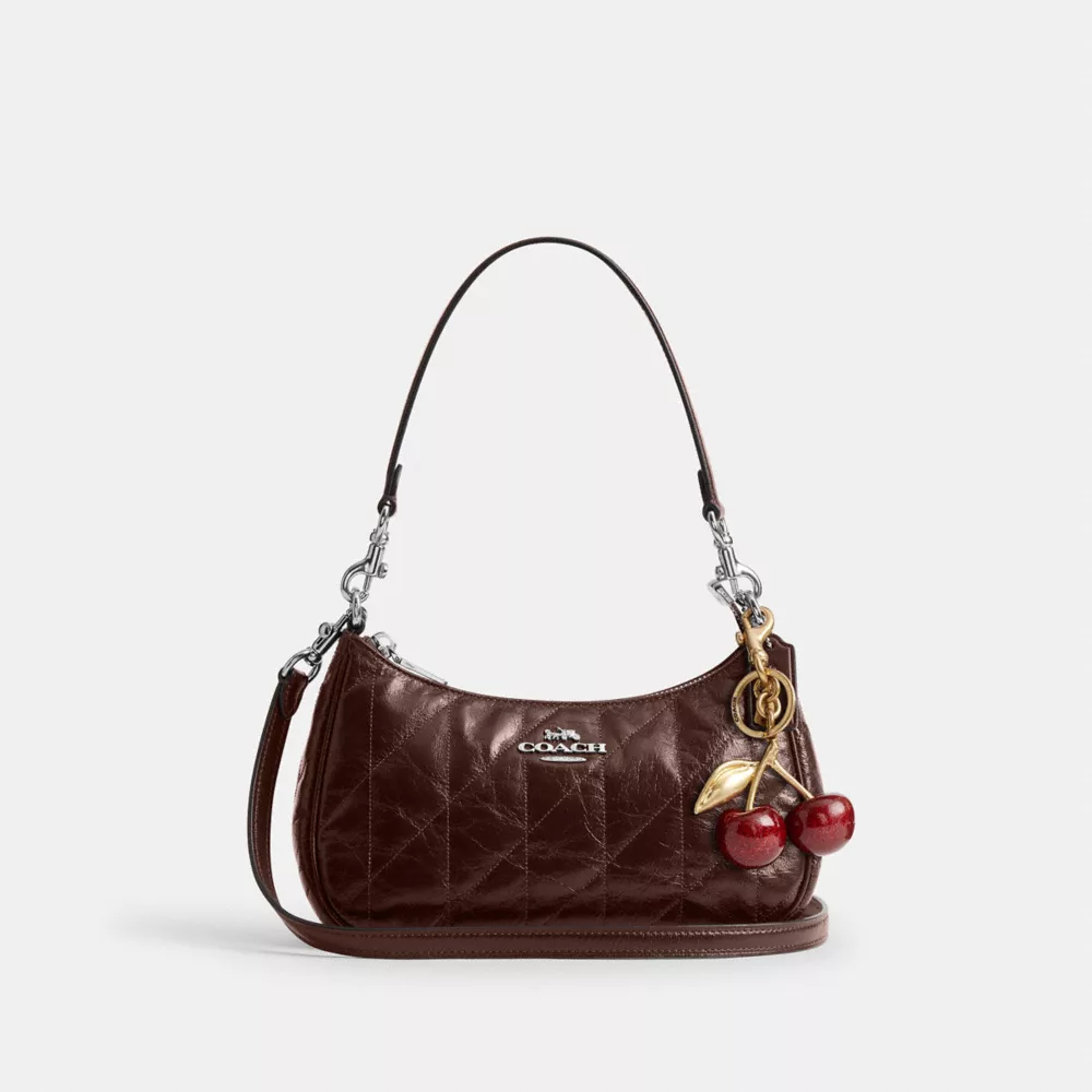 Teri Shoulder Bag in Signature Jacquard With Floral Embroidery