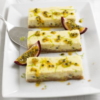 Passionfruit Cheesecake Slices