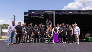 The TNDV team in front of the Aspiration 35 truck