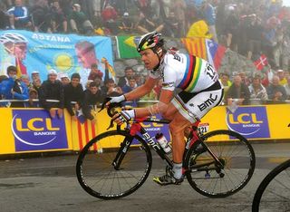 Cadel Evans on Tourmalet, Tour de France 2010