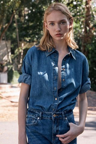 Z1975 Belted Denim Shirt